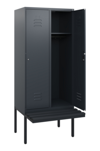 C+P locker Classic Plus met bank, vakbreedte 400 mm