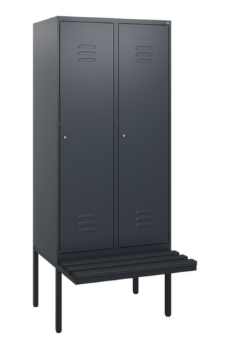 C+P locker Classic Plus met bank, vakbreedte 400 mm