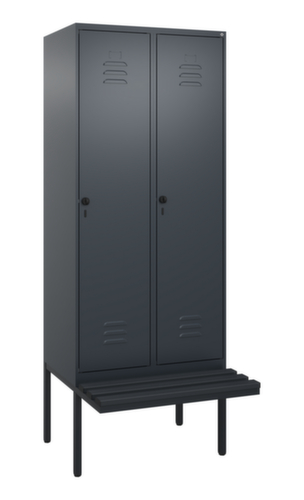 C+P locker Classic Plus met bank, vakbreedte 400 mm