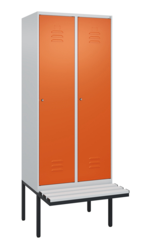 C+P locker Classic Plus met bank, vakbreedte 400 mm