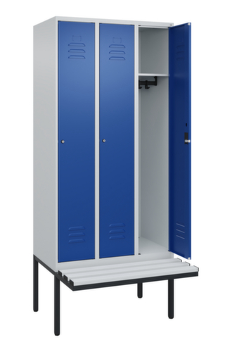 C+P locker Classic Plus met bank, vakbreedte 300 mm