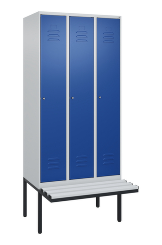 C+P locker Classic Plus met bank, vakbreedte 300 mm