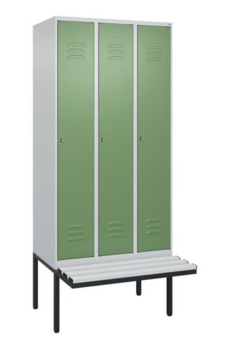 C+P locker Classic Plus met bank, vakbreedte 300 mm