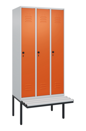 C+P locker Classic Plus met bank, vakbreedte 300 mm