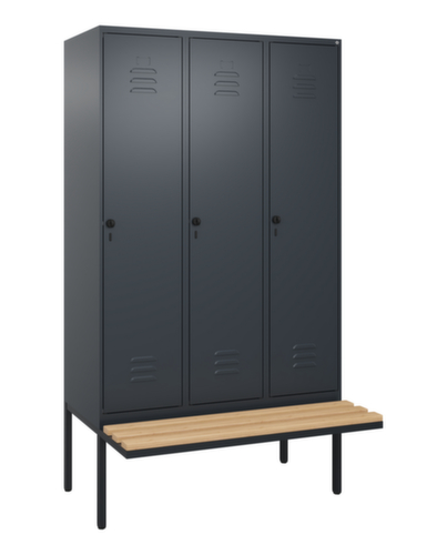 C+P locker Classic Plus met bank, vakbreedte 400 mm