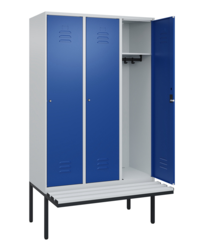 C+P locker Classic Plus met bank, vakbreedte 400 mm