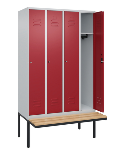 C+P locker Classic Plus met bank, vakbreedte 300 mm