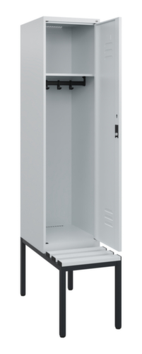 C+P locker Classic Plus met bank, vakbreedte 400 mm