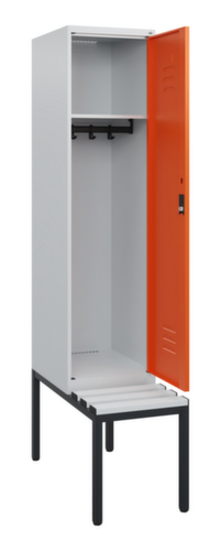 C+P locker Classic Plus met bank, vakbreedte 400 mm