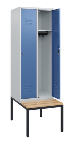 C+P locker Classic Plus met bank, vakbreedte 300 mm
