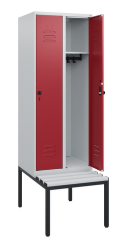 C+P locker Classic Plus met bank, vakbreedte 300 mm
