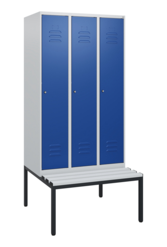 C+P locker Classic Plus met bank, vakbreedte 300 mm
