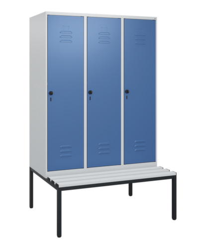 C+P locker Classic Plus met bank, vakbreedte 400 mm