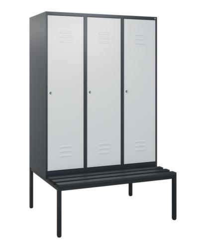 C+P locker Classic Plus met bank, vakbreedte 400 mm