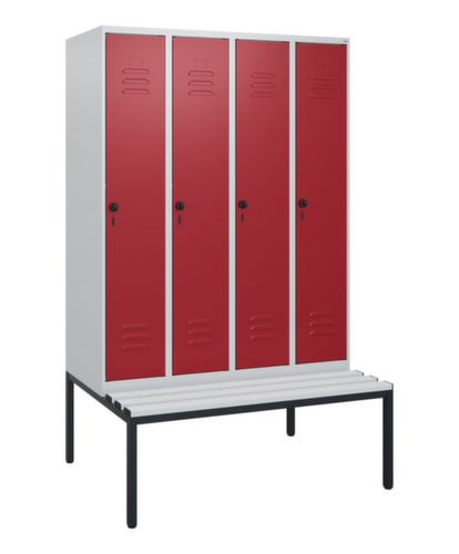 C+P locker Classic Plus met bank, vakbreedte 300 mm
