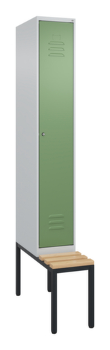 C+P locker Classic Plus met bank, vakbreedte 300 mm