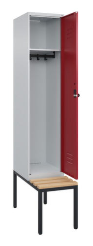C+P locker Classic Plus met bank, vakbreedte 400 mm