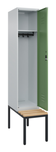 C+P locker Classic Plus met bank, vakbreedte 400 mm