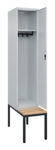 C+P locker Classic Plus met bank, vakbreedte 400 mm
