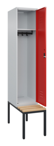 C+P locker Classic Plus met bank, vakbreedte 400 mm