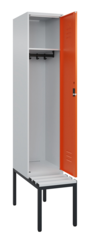 C+P locker Classic Plus met bank, vakbreedte 400 mm