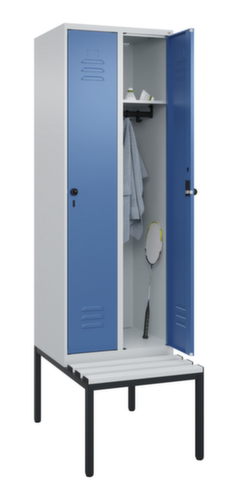 C+P locker Classic Plus met bank, vakbreedte 300 mm