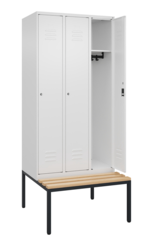 C+P locker Classic Plus met bank, vakbreedte 300 mm