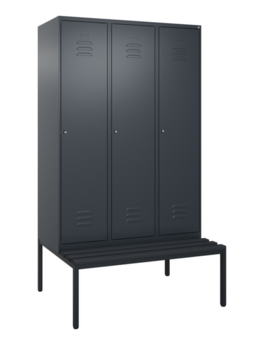 C+P locker Classic Plus met bank, vakbreedte 400 mm