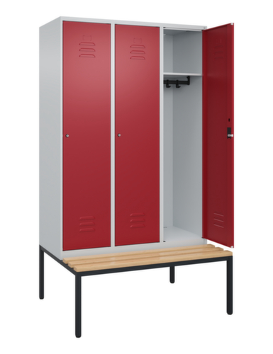 C+P locker Classic Plus met bank, vakbreedte 400 mm