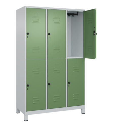 C+P Dubbeldekse locker Classic Plus, vakbreedte 400 mm