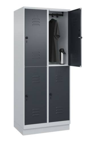 C+P Dubbeldekse locker Classic Plus, vakbreedte 400 mm