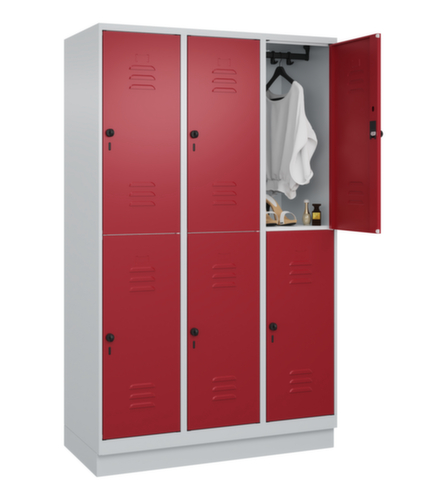 C+P Dubbeldekse locker Classic Plus, vakbreedte 400 mm