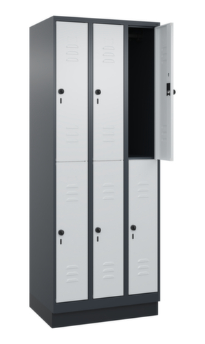 C+P Dubbeldekse locker Classic Plus, vakbreedte 250 mm