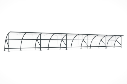 WSM Ronde overdekte fietsenstalling Bamberg B 1/20, breedte x diepte 20550 x 2180 mm