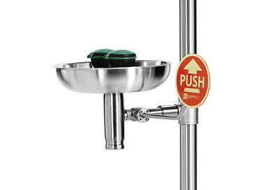 plens- en oogdouche met 2 vaste sproeikoppen