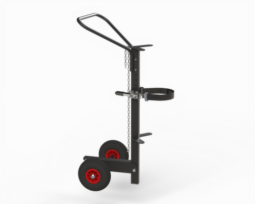 Kongamek Flessenwagen, voor 1x40/50 l fles, massief rubber-banden