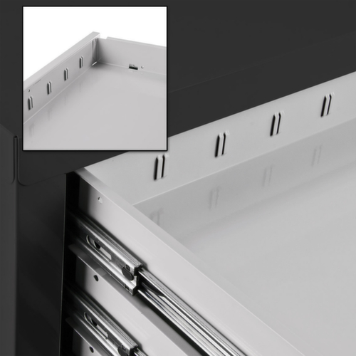 Ladekast MAMMUT, 7 lade(n), RAL7016 antracietgrijs/RAL7035 lichtgrijs