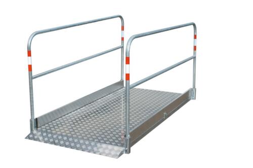 Schake Greppelbrug met aluminium trede, lengte x breedte 2200 x 1000 mm