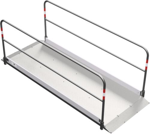 Schake Greppelbrug met aluminium trede, lengte x breedte 2700 x 1000 mm