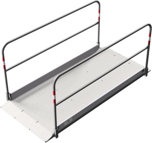 Schake Greppelbrug met aluminium trede, lengte x breedte 2200 x 1000 mm