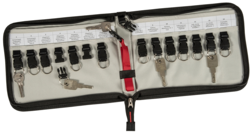 EICHNER Sleutelmap van polyester in zwart/rood