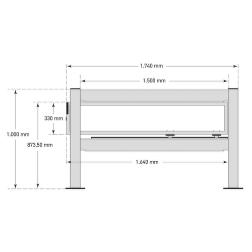 BLACK BULL Schuifhek-set XL-Line, schuifhek-set, hoogte x breedte 1000 x 1740 mm