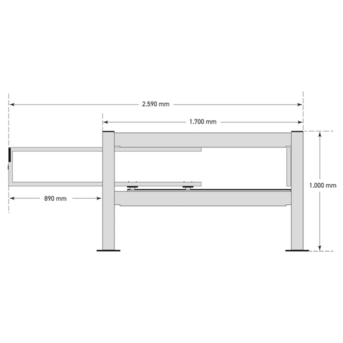 BLACK BULL Schuifhek-set XL-Line, schuifhek-set, hoogte x breedte 1000 x 1740 mm