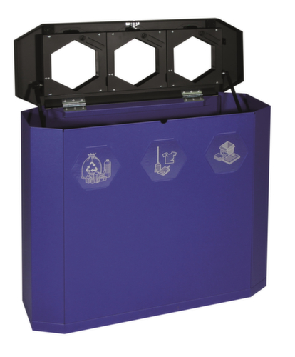 stumpf Verrijdbaar afvalverzamelstation S Sixco 3 »smart«, 3 x 45 l