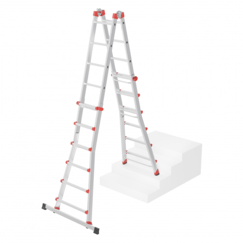 Hailo Multifunctionele reformladder M80, 4 x 6 sporten met profiel