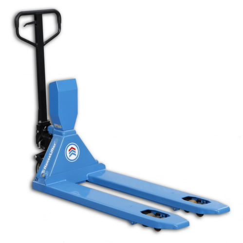 Vorkhefwagen met weegsysteem WHP-D2000, 2000 kg draagvermogen, rubber/polyurethaan