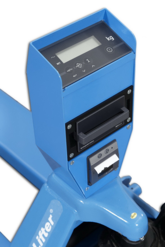 Vorkhefwagen met weegsysteem WHP-D2000, 2000 kg draagvermogen, rubber/polyurethaan