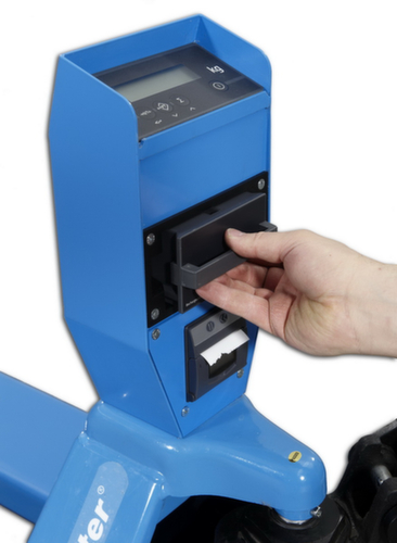 Vorkhefwagen met weegsysteem WHP-D2000, 2000 kg draagvermogen, rubber/polyurethaan