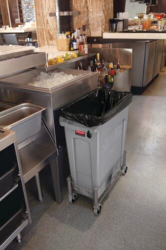 Rubbermaid Afvalverzamelbak Slim Jim® met ventilatiekanalen, 60 l, zwart