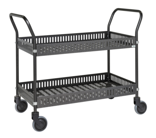 Kongamek Tafelwagen met randen 935x535 mm, draagvermogen 250 kg, 2 etages